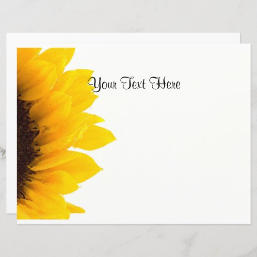 Sjabloon zonnebloemen (Voorkant / Achterkant)