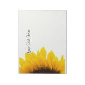 Sjabloon zonnebloemen notitieblok (Linkerzijde)