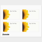 Sjabloon zonnebloemen rechthoekige sticker (Vel)