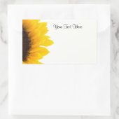 Sjabloon zonnebloemen rechthoekige sticker (Tas)