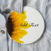 Sjabloon zonnebloemen ronde button 6,0 cm (In situ)