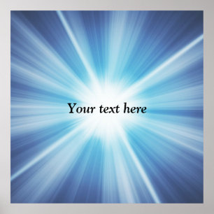 Sjabloon zonnestraalpatroon poster