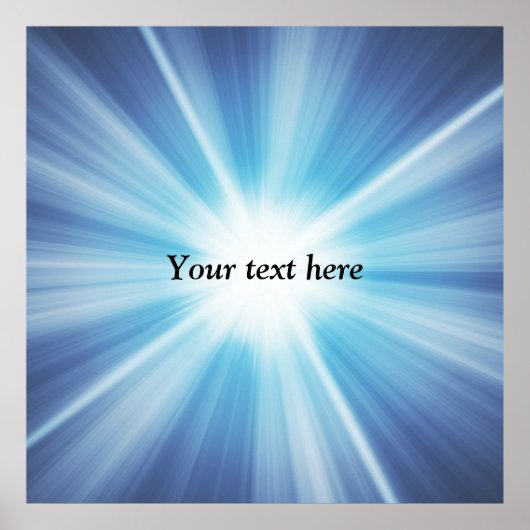 Sjabloon zonnestraalpatroon poster (Voorkant)