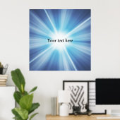 Sjabloon zonnestraalpatroon poster (Thuiskantoor)