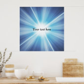 Sjabloon zonnestraalpatroon poster (Keuken)