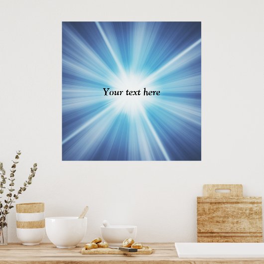 Sjabloon zonnestraalpatroon poster (Keuken)