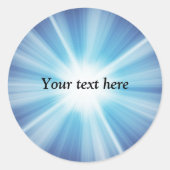 Sjabloon zonnestraalpatroon ronde sticker (Voorkant)