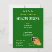 Sjabloon Zuid-Afrikaanse rugbyuitnodigingen Kaart (Achterkant)