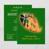 Sjabloon Zuid-Afrikaanse rugbyuitnodigingen Kaart (Voorkant / Achterkant)