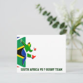 Sjabloon Zuid-Afrikaanse rugbyuitnodigingen Kaart (Staand voorkant)