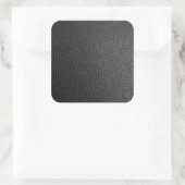 Sjabloon Zwart Leer Maak Uw Eigen  Vierkante Sticker (Tas)