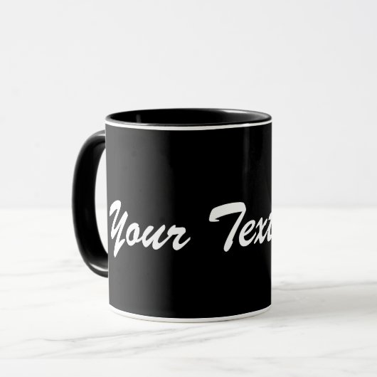 Sjabloon zwarte en witte Jouw tekst Mok (Voorkant links)