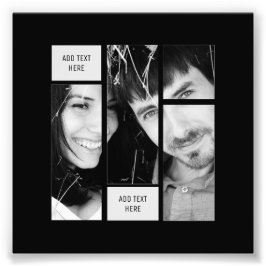 Sjabloon zwarte fototekst - Overdracht naar elke w Foto Afdruk