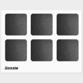 Sjabloon Zwarte Leer Maak Je Eigen Vierkante Sticker (Vel)