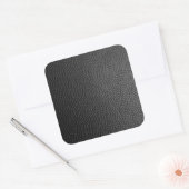 Sjabloon Zwarte Leer Maak Je Eigen Vierkante Sticker (Envelop)