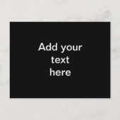 Sjabloon, zwarte rechthoek briefkaart (Voorkant)