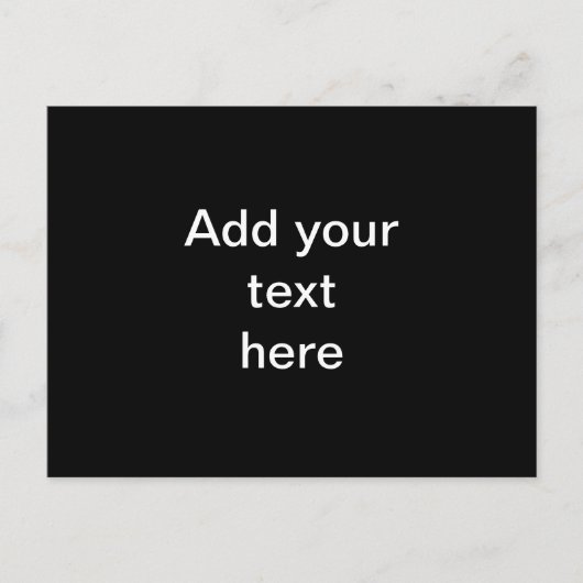 Sjabloon, zwarte rechthoek briefkaart (Voorkant)