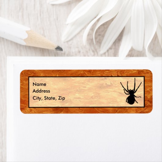 Sjabloon zwarte spinAdresetiketten Etiket (Insitu)