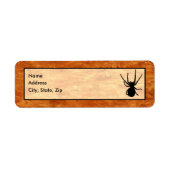 Sjabloon zwarte spinAdresetiketten Etiket (Voorkant)