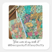 Sjabloonbevordering voor sociale media vierkante sticker (Voorkant)