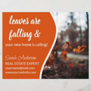 Sjabloonbrochure voor de HERFST van Estate Agent K Flyer