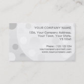 Sjabloonbubbels voor creditcards wissen visitekaartje (Achterkant)