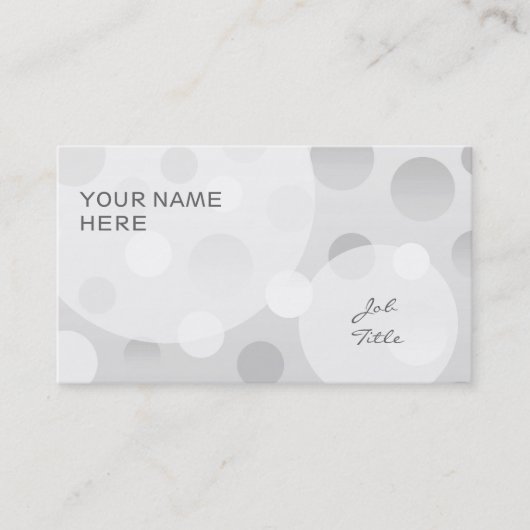 Sjabloonbubbels voor creditcards wissen visitekaartje (Voorkant)