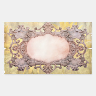 Sjabloonframe Victoriaanse stijl boekplaat Rechthoekige Sticker