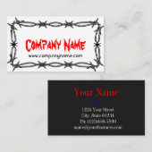 Sjabloonkaart met dubbele verkoopvorm voor Barbed  Visitekaartje (Voorkant / Achterkant)