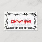 Sjabloonkaart met dubbele verkoopvorm voor Barbed  Visitekaartje (Voorkant)