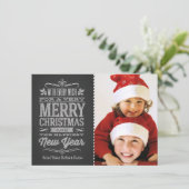 Sjabloonkaart voor kerstkerstkaarten feestdagenkaart (Staand voorkant)