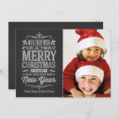 Sjabloonkaart voor kerstkerstkaarten feestdagenkaart (Voorkant / Achterkant)