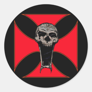 Sjabloonkruis Ronde Sticker