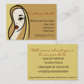Sjabloonmake-up voor bonde schoonheidskaarten visitekaartje (Voorkant / Achterkant)