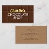 Sjabloonmodel voor bruine chocoladewinkels visitekaartje (Voorkant / Achterkant)
