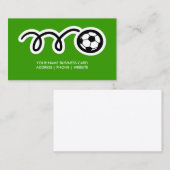 Sjabloonontwerp voor zakelijke voetbal coaches visitekaartje (Voorkant / Achterkant)