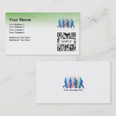 Sjabloonstudenten voor visitekaartjes lopen contactkaartje (Voorkant / Achterkant)