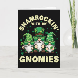 Sjacherend met mijn gnomies St. Patrick's Day voor Kaart