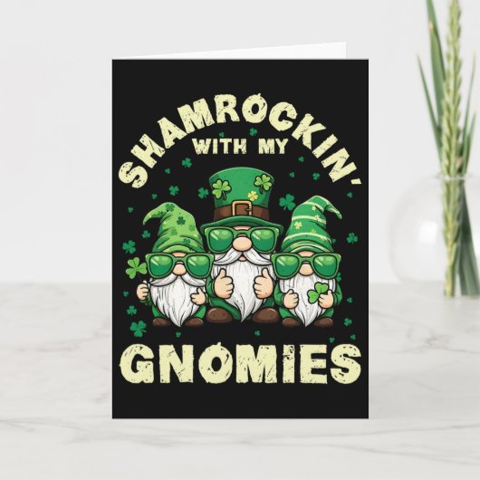 Sjacherend met mijn gnomies St. Patrick's Day voor Kaart (Voorkant)