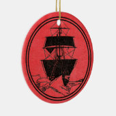 Sjackleton's Nimrod Book Hoesje Kerstmis Keramisch Ornament (Rechts)