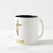 Sjaloom Tweekleurige Koffiemok (Voorkant rechts)