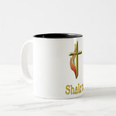 Sjaloom Tweekleurige Koffiemok (Voorkant links)