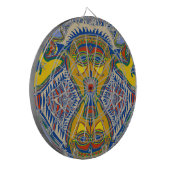Sjamaan Stam Masker Dartbord (Voorkant Links)