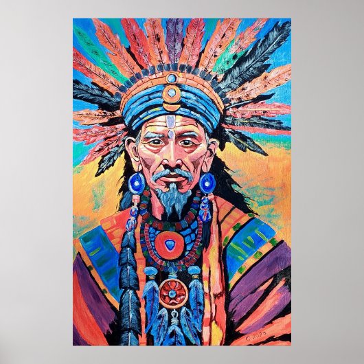 Sjamaan, tovenaar, amulet, magie poster (Voorkant)