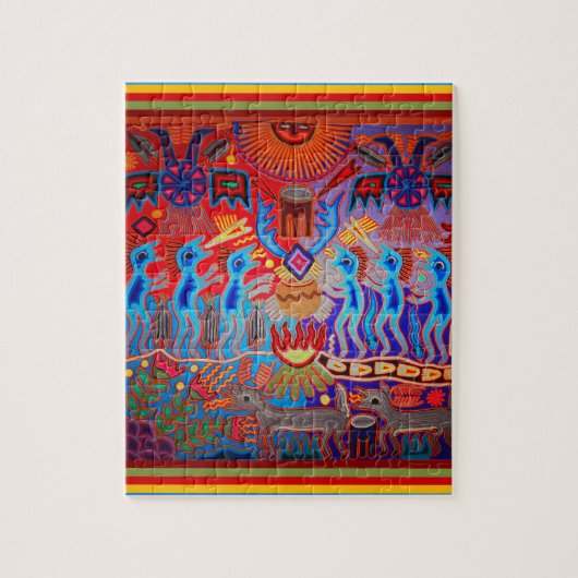 Sjamanistisch ritueel Huichol Legpuzzel (Verticaal)