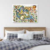 Sjamanistische Geest: De weg van de veer (oost) Canvas Afdruk (Insitu (Slaapkamer))