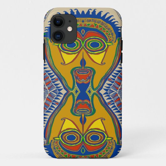 Sjamanistische Stam Masker Case-Mate iPhone Case (Achterkant)