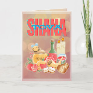 Sjana Tova voor een zoet nieuw jaar/ Roosj Hasjana Feestdagen Kaart