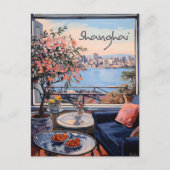 Sjanghai China Reisstad Kunst Schilderen Esthetisc Briefkaart (Voorkant)