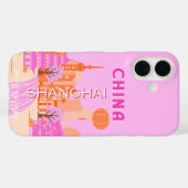 Sjanghai China Roze Reizen Kunst Case-Mate iPhone Case (Achterkant (horizontaal))